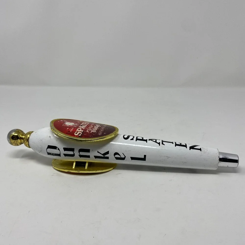 Spaten Munchen Dunkel Beer Tap Handle White Red Vintage German Breweriana Bar